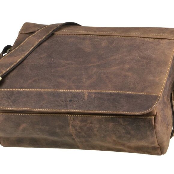 Greenburry Shoulder bag leather 40x30cm "Vintage" antique brown 1766B-25 - Picture 3 of 3